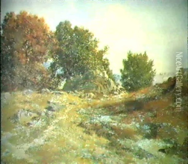 A La Plaine Aux Rocailles Oil Painting - Francois Adolphe Grison