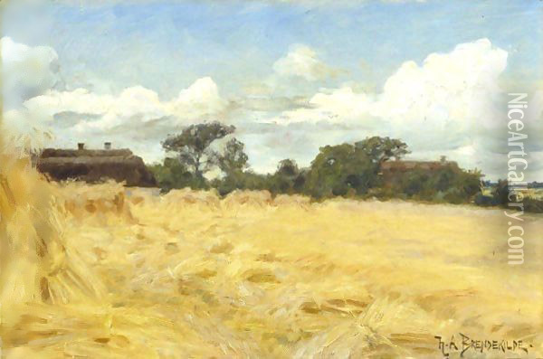 Hvedemarker (Wheatfields) Oil Painting - Hans Anderson Brendekilde
