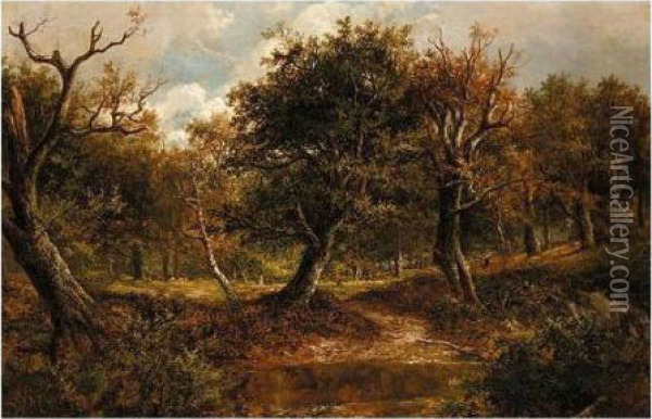 Woodland Landscape Oil Painting - Joseph Thors