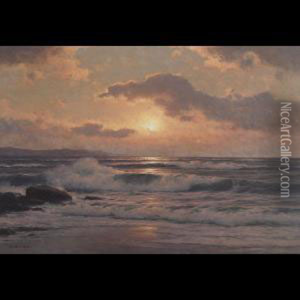 Golden Sunset Oil Painting - Carl Kenzler