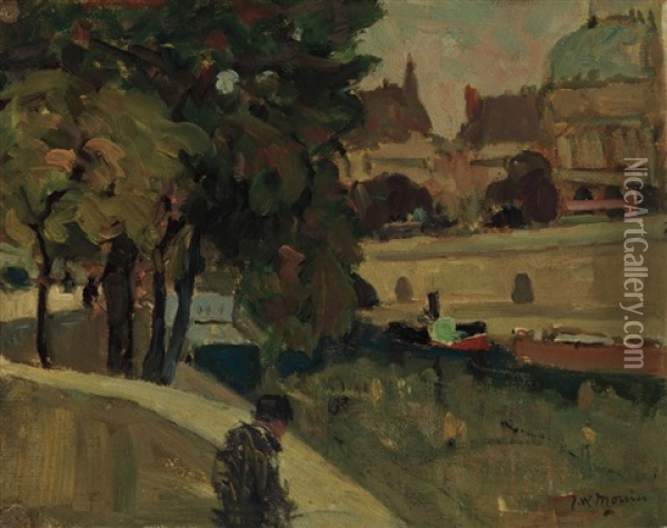 Along The Seine Oil Painting - James Wilson Morrice