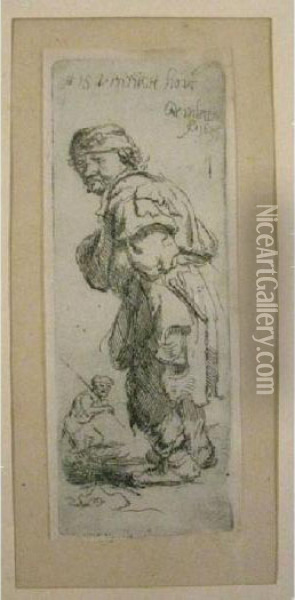 Figures With Demons Oil Painting - Rembrandt Van Rijn