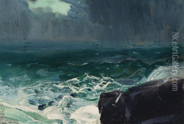 Approach Of Rain Oil Painting - George Bellows