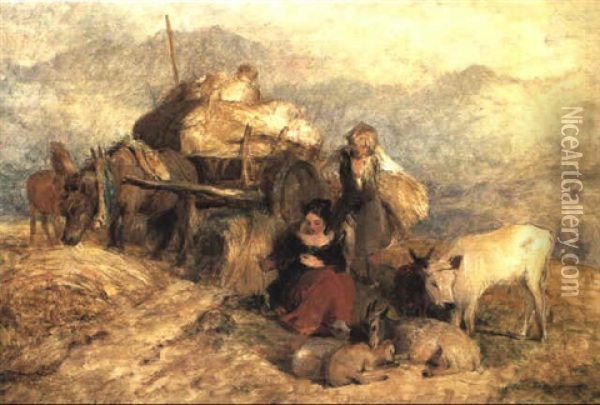 Harvest In The Highlands Oil Painting - Sir Edwin Henry Landseer