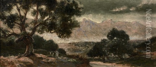 Un Matin, Environs De Michelet - Kabylie Oil Painting - Jean Darley