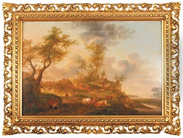 Scena Pasterska Oil Painting - Petrus Johann Van Regemorter