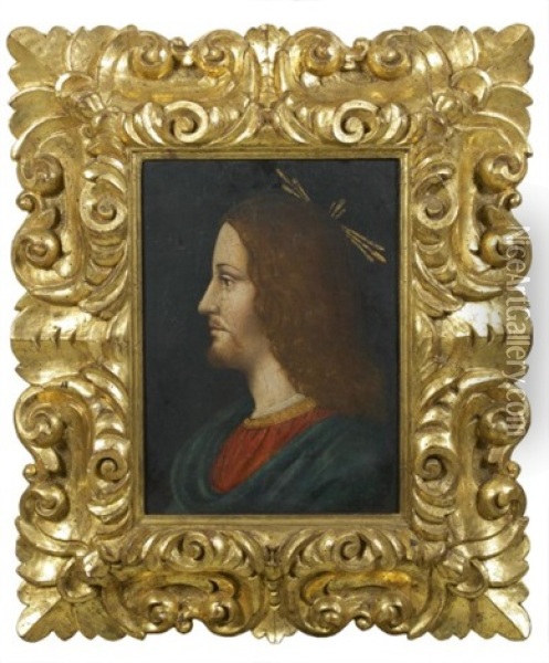 Tete Du Christ De Profil Oil Painting - Ambrogio de Predis