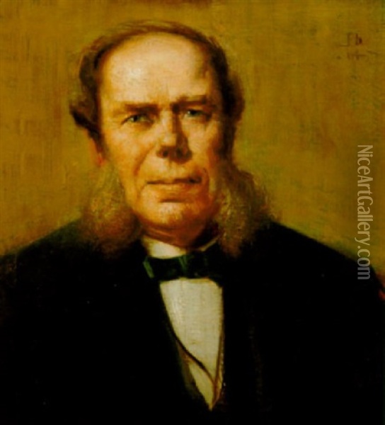 Portrait Of A Gentleman Oil Painting - Peleg Franklin Brownell