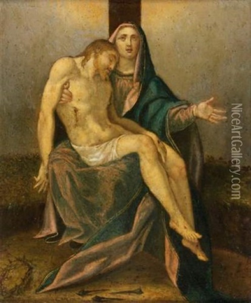 Pieta Oil Painting - Lelio Orsi