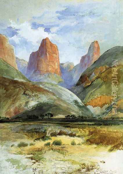 Colburn's Butte, South Utah Oil Painting - Thomas Moran