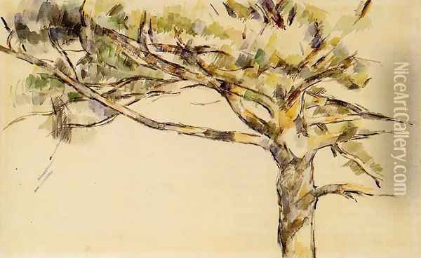 Large PIne (study) Oil Painting - Paul Cezanne
