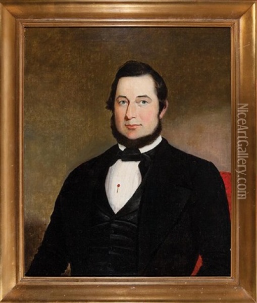 Portrait Of William J. Gerald (1811-1874) Oil Painting - Robert J. Curtis