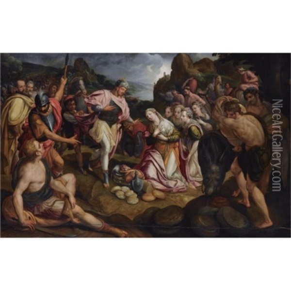The Meeting Of David And Abigail Oil Painting - Frans Pourbus the Elder