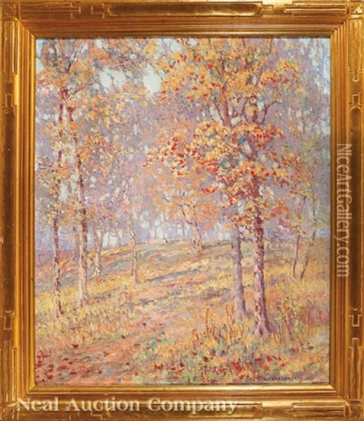 Autumn Willow Sprays Oil Painting - Alfred Jansson