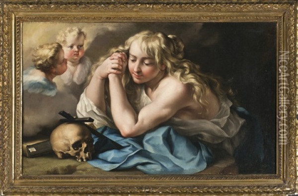 Santa Maria Magdalena Penitente Oil Painting - Ludovico Mazzanti