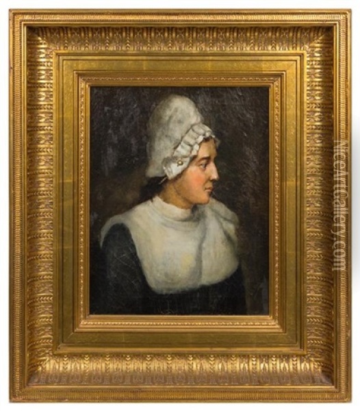 Portrait Of A Maid Oil Painting - Louis Kurz