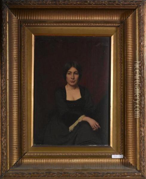 Portrait Der Baronin Rothschild. 1904. Oil Painting - Maurice Grun