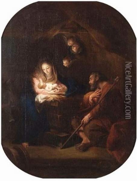 The Nativity Oil Painting - Pompeo Girolamo Batoni