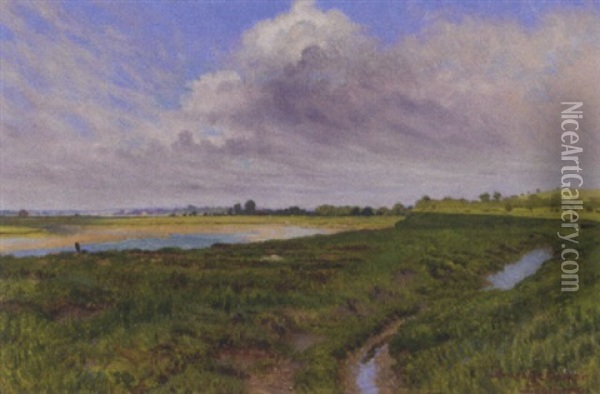 Across The Marshes Oil Painting - W. Savage Cooper