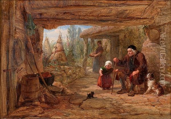 Age And Infancy Oil Painting - Frederick Goodall
