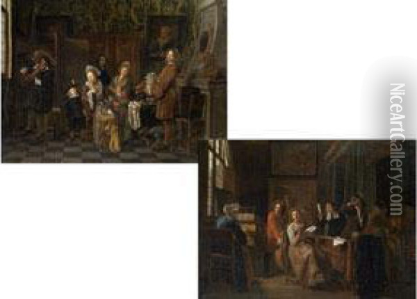 Gemaldepaar Oil Painting - Jan Josef, the Elder Horemans