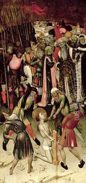 The Persecution of St George 1435 Oil Painting - Bernat (Bernardo) Martorell