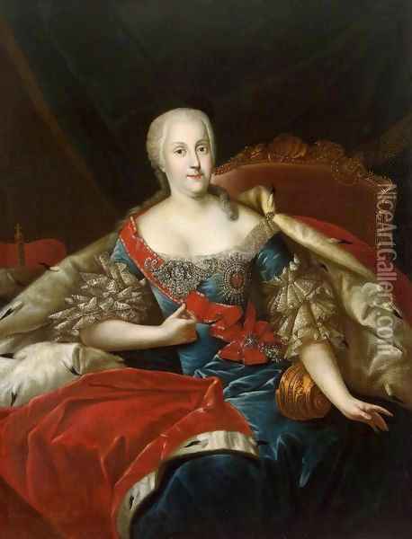 Portrait of Johanna Elisabeth, Princess of Anhalt-Zerbst Oil Painting - Antoine Pesne