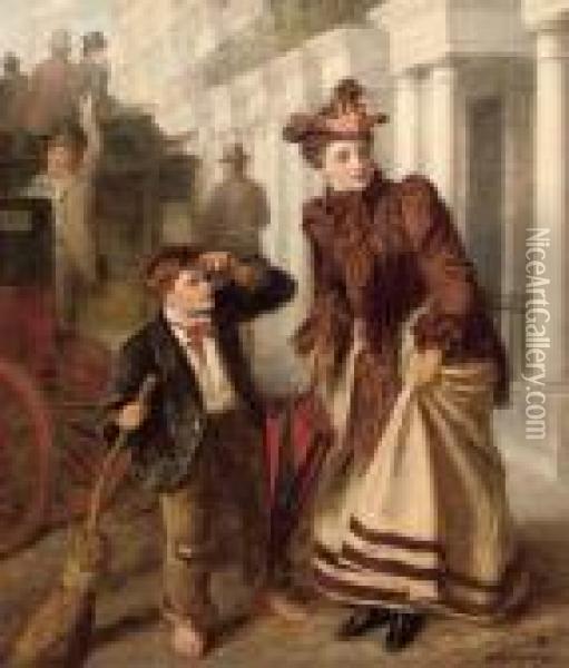 The Crossing Sweeper Oil Painting - William Powell Frith
