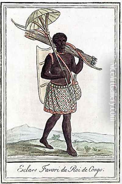 The King of Congos Favourite Slave, engraved by J. Laroque, c.1770 Oil Painting - Sauveur, J.G.