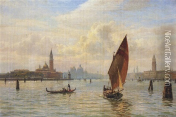 The Lagoon, Venice Oil Painting - Vilhelm Karl Ferdinand Arnesen