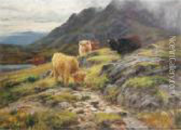 By Scuir-na-gillean, Skye Oil Painting - Louis Bosworth Hurt