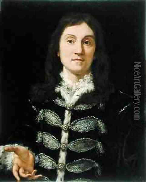 Portrait of a Man Oil Painting - Giovanni Battista (Baciccio) Gaulli