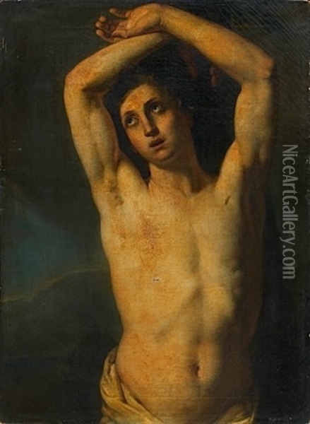 Saint Sebastien Oil Painting - Anne-Louis Girodet de Roucy-Trioson