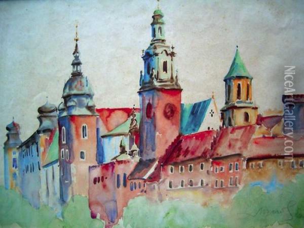 Wawel Oil Painting - Leon Wyczolkowski
