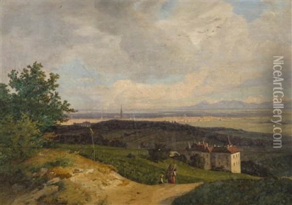 View Of Vienna Oil Painting - Franz Reinhold