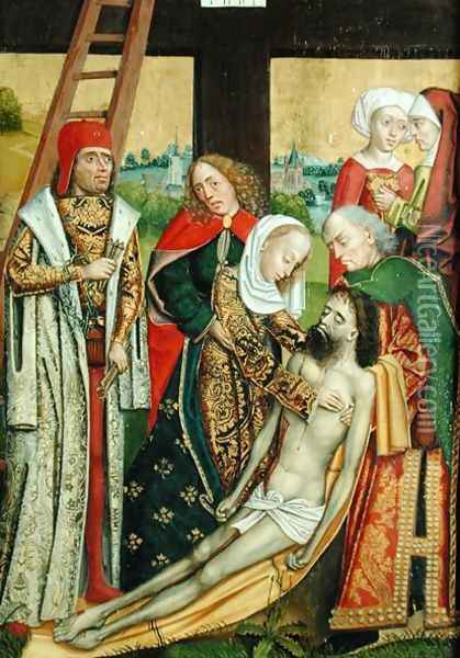 Descent from the Cross, from the Dome Altar, 1499 Oil Painting - Absolon Stumme
