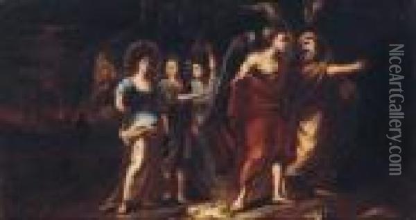 The Destruction Of Sodom And Gomorrah Oil Painting - Valerio Castello