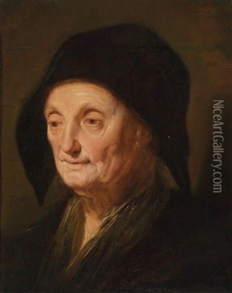 Portrat Einer Alten Dame Oil Painting - Jacques des Rousseaux