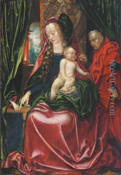 Sainte Famille Oil Painting - Hans Fries