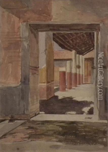 A Scene In Pompeii Oil Painting - John William Waterhouse