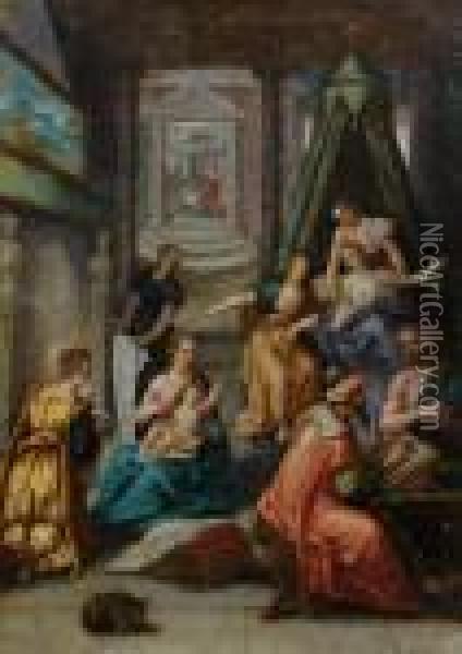 La Naissance De Saint Jean-baptiste Oil Painting - Jacopo Zucchi