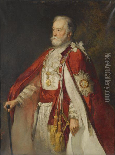 Portrait Of Sir John Savile- Lumley, Later 1st Baron Savile Oil Painting - Christoffel Bisschop