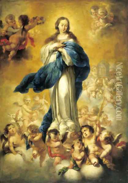 The Assumption of the Virgin Oil Painting - Spanish School