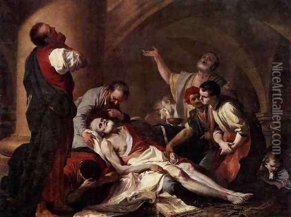 The Death of Socrates Oil Painting - Giambettino Cignaroli