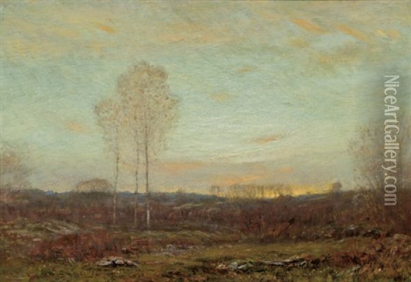 Early Morning In Autumn Oil Painting - Dwight William Tryon