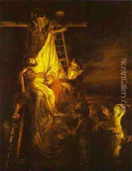 The Descent From The Cross 1651 Oil Painting - Harmenszoon van Rijn Rembrandt