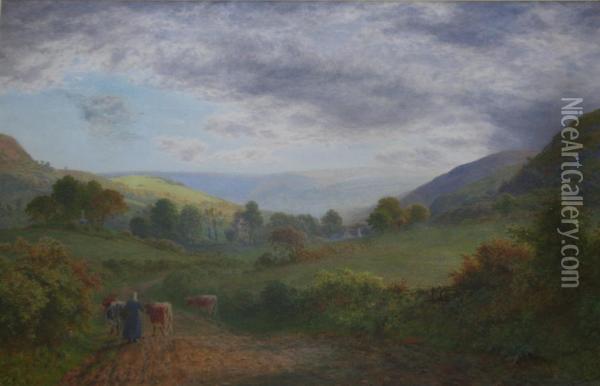 To Evening Pastures Oil Painting - Roberto Angelo Kittermaster Marshall