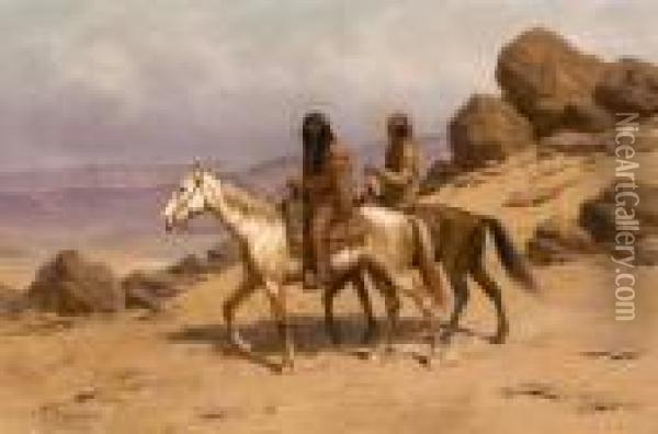 Indians On Horseback Oil Painting - Henry Raschen