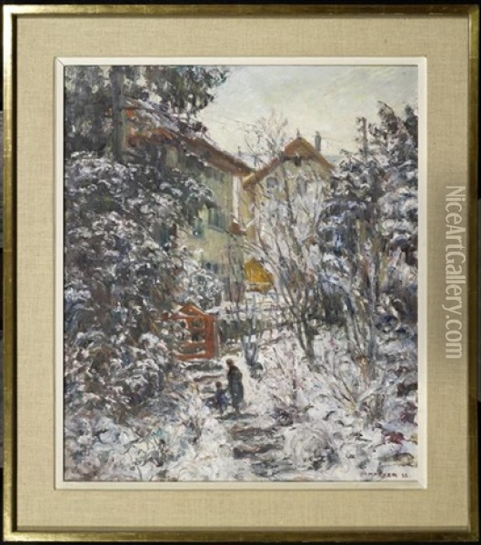 Winterlandschaft In Kilchberg Oil Painting - Alfred Marxer