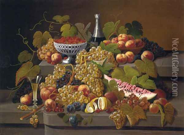 Still Life with Fruit XIII Oil Painting - Severin Roesen